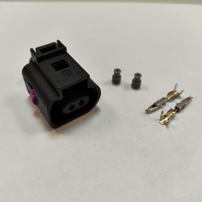 Комплект разъёма  1J0973702 VAG ;  2-pin чёрный (аналог TEPARTS 7821600); (арт: 120-2-018)