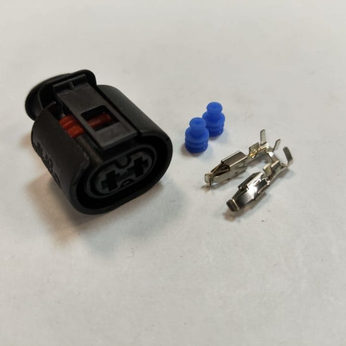 Комплект разъёма 6N0927997A VAG (LEAR 18137.000.000);  2-pin чёрный (аналог TEPARTS 7811410); (арт: 120-2-023)