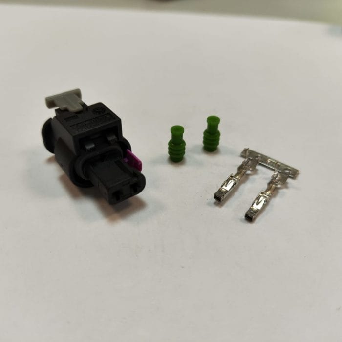 Комплект разъёма 1-1718643-1 ; 2-pin чёрный (аналог VO60114616; TEPARTS 7747307); (Арт:120-2-015).