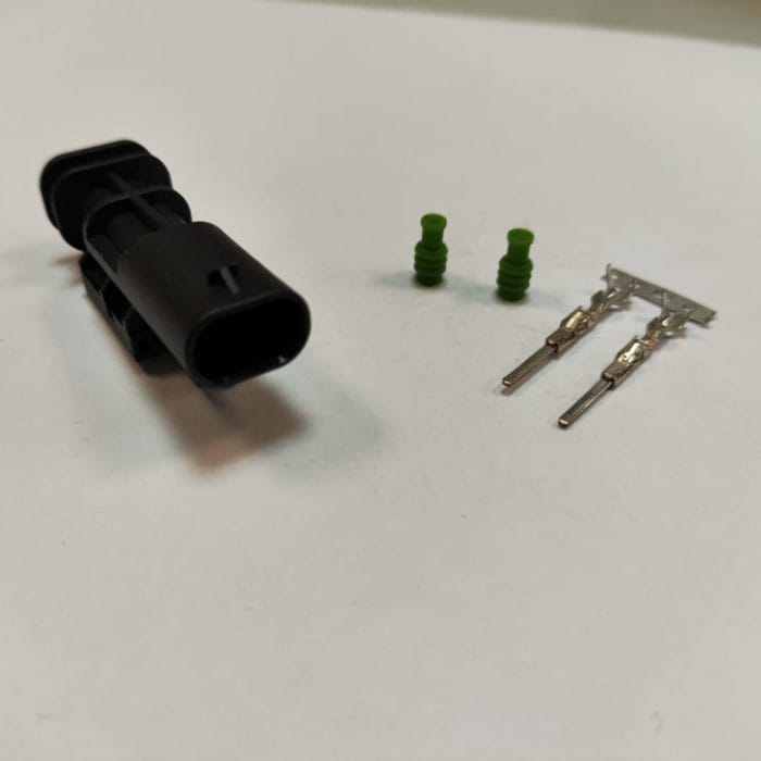 Комплект разъёма 1-1703499-3 ; 2-pin (male)чёрный (аналог VO60114164); (Арт:121-2-015).