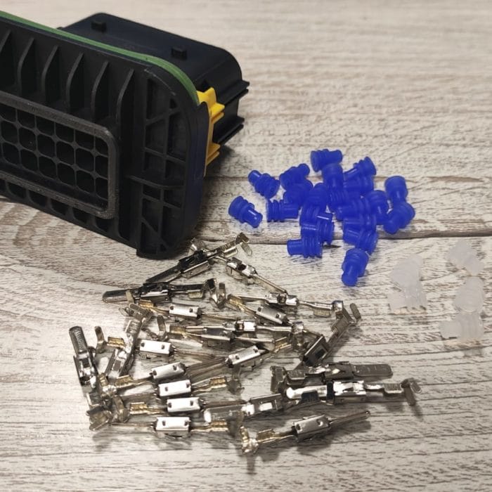 Комплект разъёма 1-2112162-1; 21-pin чёрный (male) (аналог VO994469); (арт: 121-21-03).
