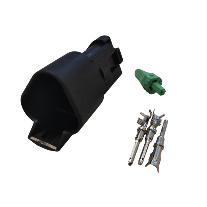 Комплект разъема DT04-3P-E005, 3-pin чёрный ; (арт: 121-3-09/1).
