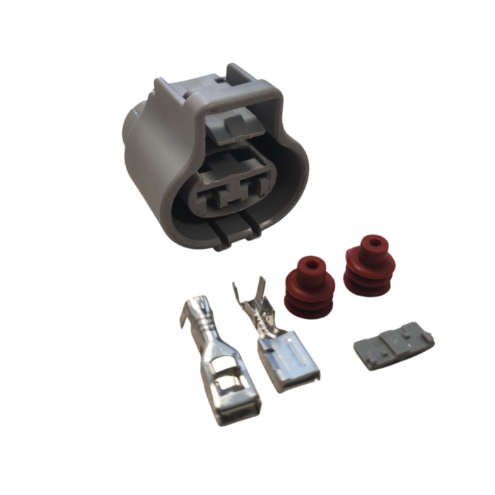 Комплект разъёма 6-176146-6 Econoseal 4.8,  2-pin серый ; (арт: 120-2-032).